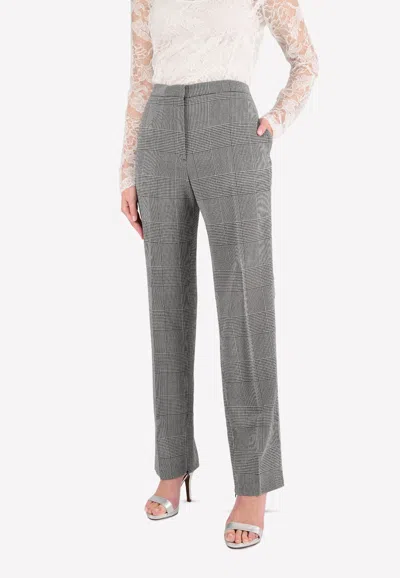 Golden Goose Db Checkered High-waist Pants In Monochrome