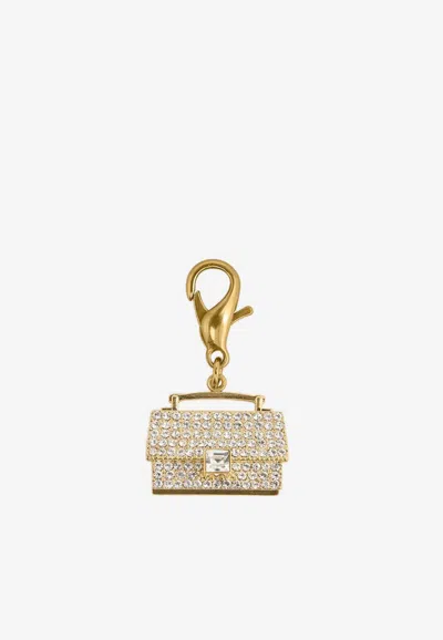 Golden Goose Db Crystal Purse-shaped Charm In Gray