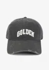 Golden Goose Db Distressed Logo Denim Cap