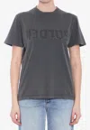 Golden Goose Db Logo Short-sleeved T-shirt In Gray