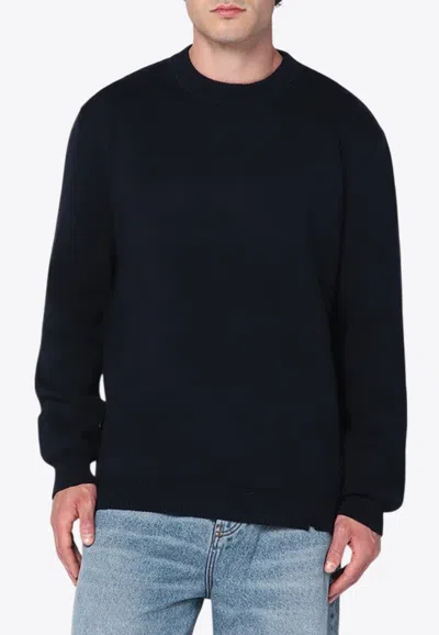 Golden Goose Db Distressed Long-sleeved Knit Jumper