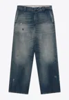 Golden Goose Db Distressed Oversized Jeans In Blue