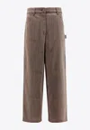 Golden Goose Db Double-knee Straight-leg Pants In Brown