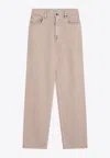 Golden Goose Db Double Star Logo Dyed-effect Denim Pants In Pink