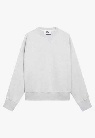 Golden Goose Db Embellished Star Oversized Sweatshirt In White