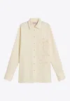 Golden Goose Db Embroidered Buttoned Shirt In White
