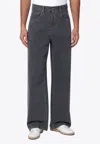Golden Goose Db Essential Wide-leg Jeans In Gray