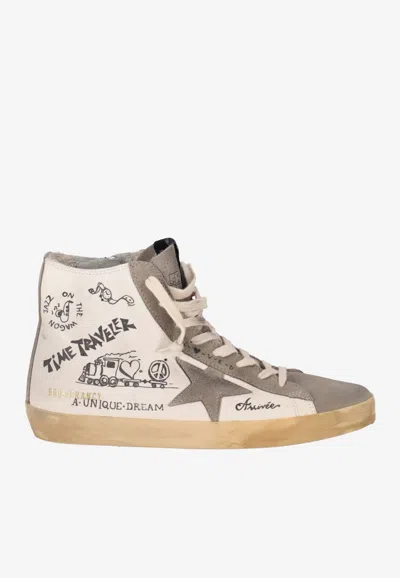 Golden Goose Db Francy Printed High-top Sneakers In Multi