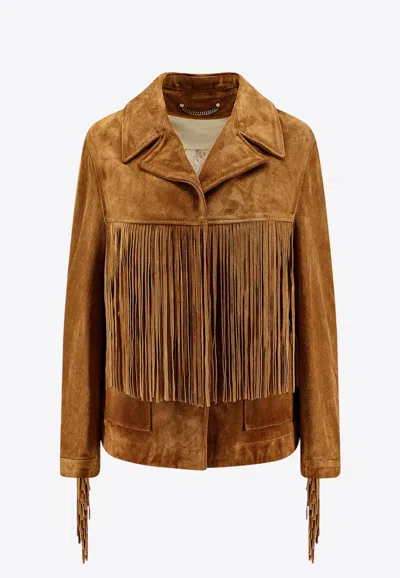 Golden Goose Db Fringed Buttoned Jacket