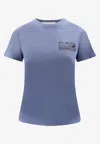 Golden Goose Db Golden Club Print Faded T-shirt In Blue