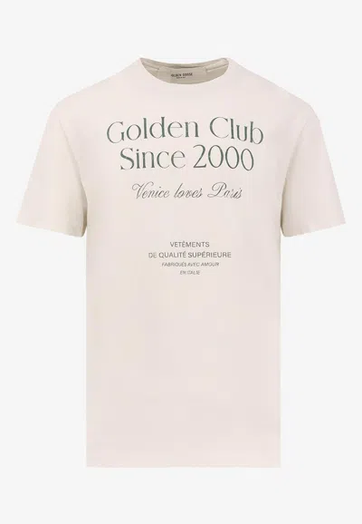 Golden Goose Db Golden Club Print T-shirt In Multi