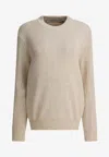 Golden Goose Db Golden Ribbed Crewneck Sweater In Neutral