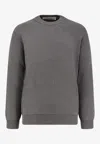 Golden Goose Db Golden Ribbed Knit Sweater In Gray