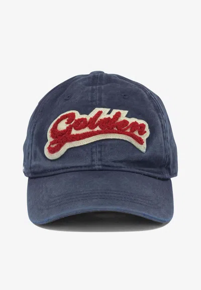 Golden Goose Db Golden Vintage Cap In Blue