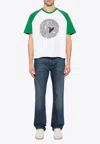 Golden Goose Db Graphic Print Colorblocked T-shirt In White