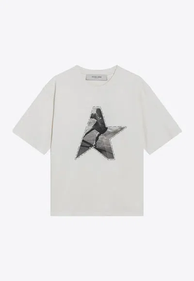 Golden Goose Db Graphic Print Star T-shirt In White