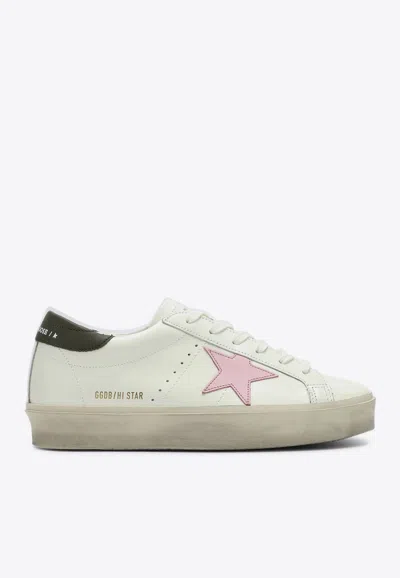 Golden Goose Db Hi-star Leather Low-top Sneakers In White