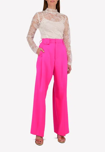 Golden Goose Db High-waist Pleated Wide-leg Pants In Pink