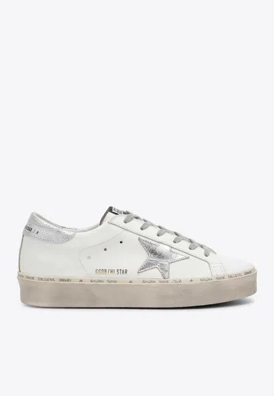 Golden Goose Db Hi-star Leather Sneakers In White