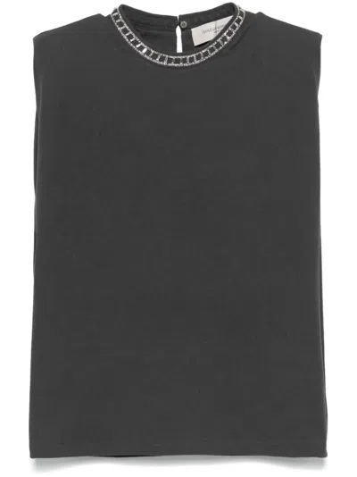 GOLDEN GOOSE DB ISABEL T-SHIRT ANTHRACITE
