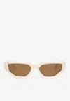 Golden Goose Db Jackie Rectangular Sunglasses In Brown