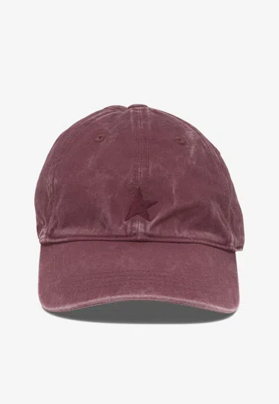 Golden Goose Db Journey Washed Baseball Cap In Purple