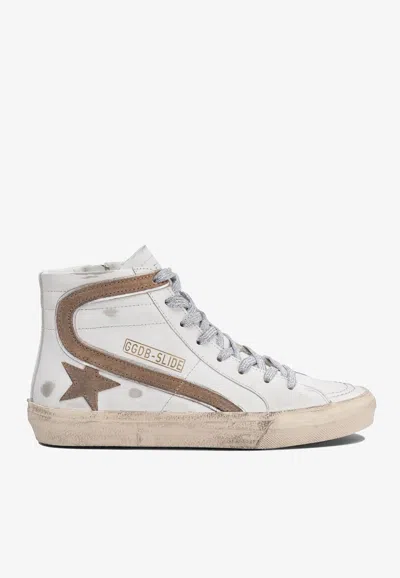 Golden Goose Db Leather High-top Sneakers In White