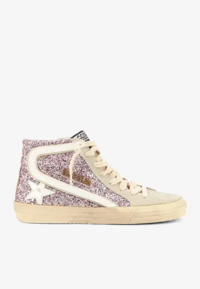 Golden Goose Db Leather High-top Sneakers In Pink