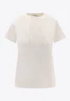 Golden Goose Db Logo Crewneck T-shirt In White