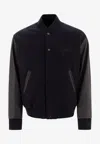 Golden Goose Db Wool And Leather Bomber Jacket