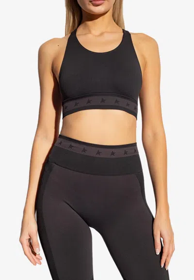 Golden Goose Db Logo-motif Sports Bra In Black