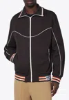 Golden Goose Db Logo Patch Zip-up Sweatshirt In Brown