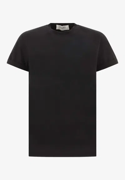 Golden Goose Db Logo Print Crewneck T-shirt In Black