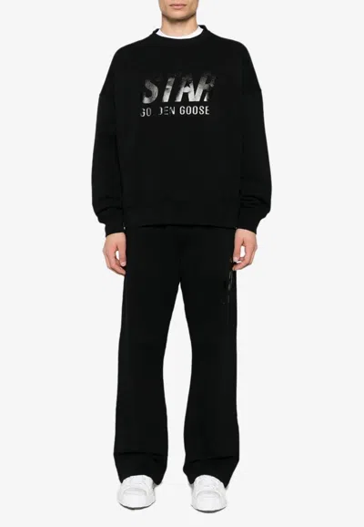 Golden Goose Db Logo Print Track Pants In Black