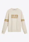 Golden Goose Db Logo-printed Crewneck Sweatshirt In Neutral