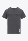 Golden Goose Db Logo Short-sleeved T-shirt In Gray