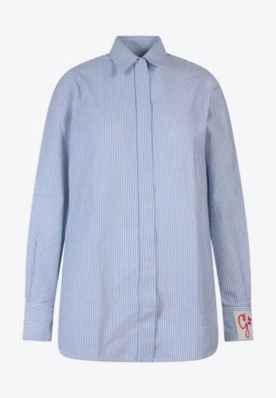 Golden Goose Db Long-sleeved Striped Shirt
