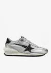 Golden Goose Db Marathon Lace-up Sneakers In Silver