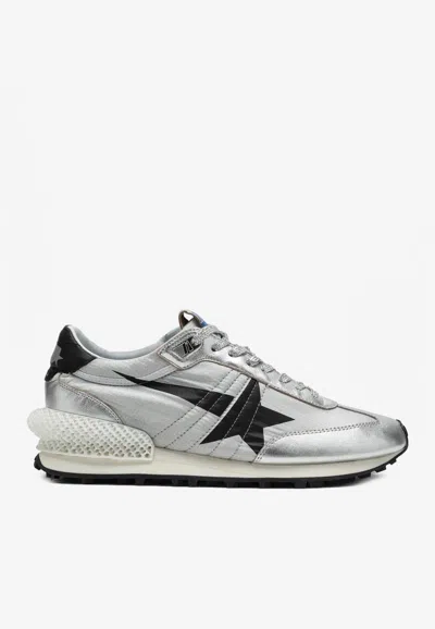 Golden Goose Db Marathon Lace-up Sneakers In Silver