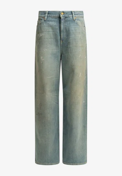 Golden Goose Db Melody Boyfriend Wide-leg Jeans In Blue