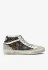Golden Goose Db Mid Star Sneakers In Animalier Pony Skin In Multi