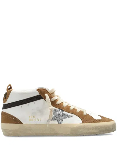 GOLDEN GOOSE GOLDEN GOOSE DB MID STAR SNEAKERS BROWN WHITE