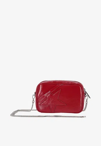 Golden Goose Db Mini Star Naplak Leather Crossbody Bag In Red