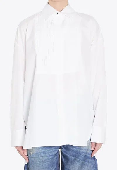Golden Goose Db Oversized Buttoned Shirt In White