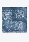 Golden Goose Db Paisley Print Silk Foulard In Blue