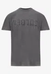 Golden Goose Db Perforated Logo Distressed T-shirt In Gray