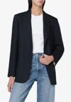 Golden Goose Db Pinstriped Wool Single-breasted Blazer In Blue