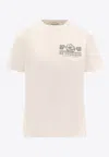 Golden Goose Db Printed Crewneck T-shirt In Neutral