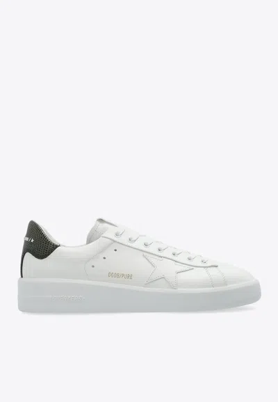 Golden Goose Db Pure Star Leather Sneakers In White