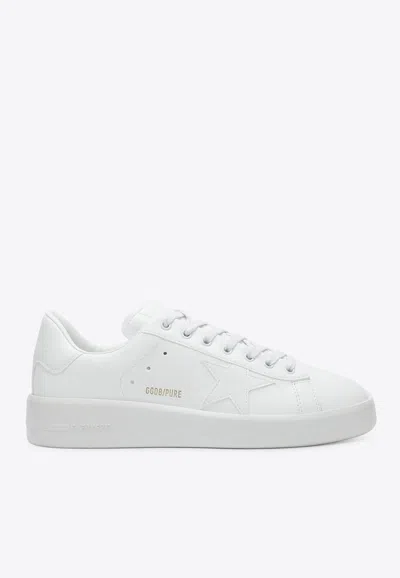 Golden Goose Db Purestar Faux Leather Sneakers In White